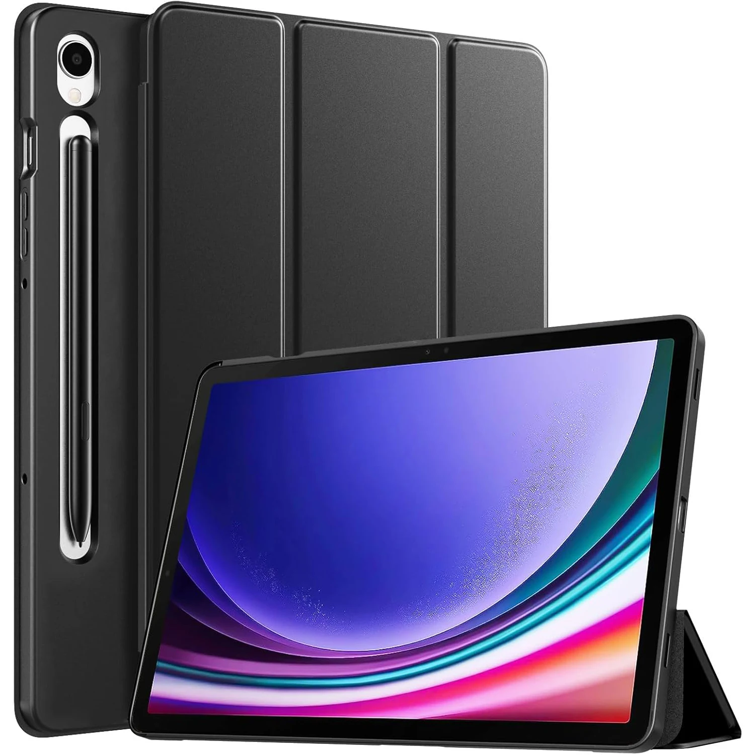 For Samsung Galaxy Tab S7 S8 S9 FE 10.9'' 11'' X510 X710 Tri-fold Start Case Flip Magnetic Stand PU Leather Protective Cover