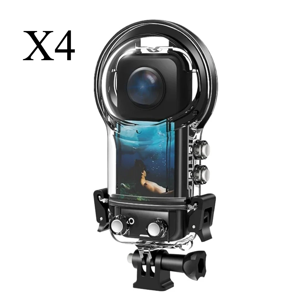Dive Case for Insta360 X4 Waterproof Housing Cover for Insta360 X4 Invisible Diving Case Underwater 50M Dive Shell Accessories