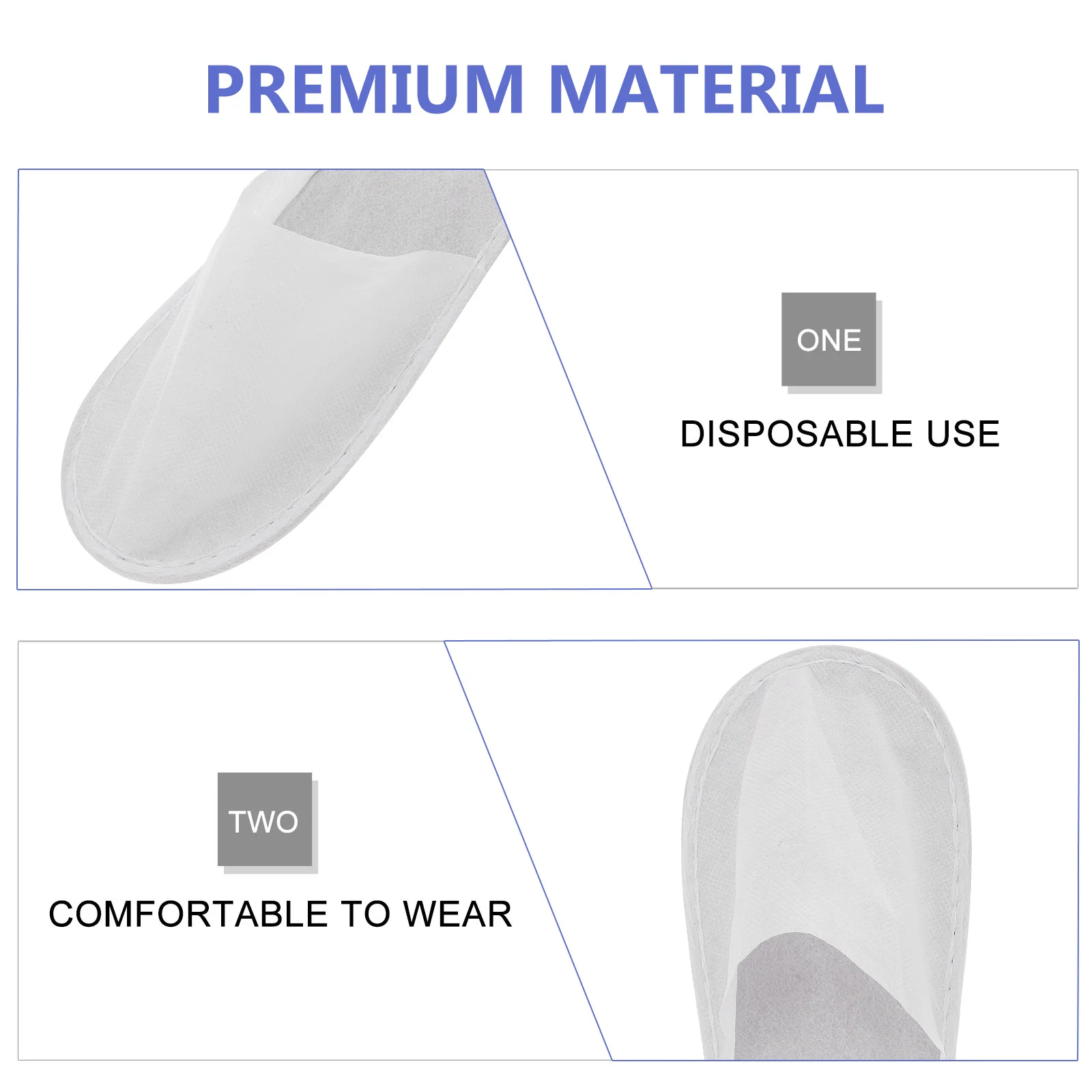 

30 Pcs Anti Slip Disposable Slippers Home Hotel Party Spa Airplane Breathable Comfortable Hygroscopic Practical Fits Men Women