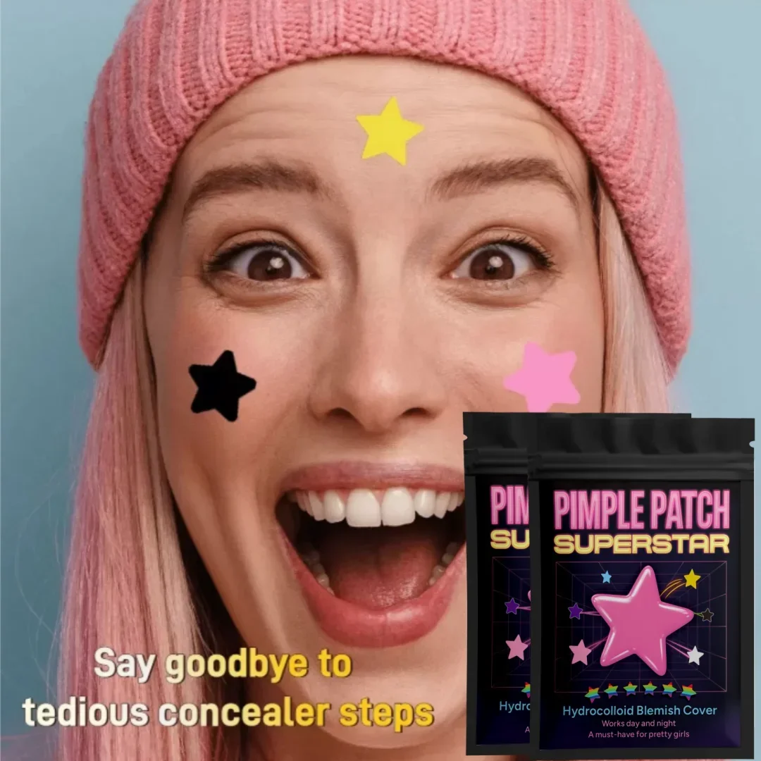 

!480pcs pieces of multi-color star acne patches, facial acne patches, concealer acne patches, and pimples patches, ultra-thin