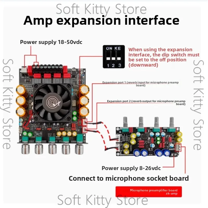 ZK-APTX3 Qualcomm Bluetooth power amplifier board 2.1 channel 300W + 300W + 600W power amplifier chip TPA3255