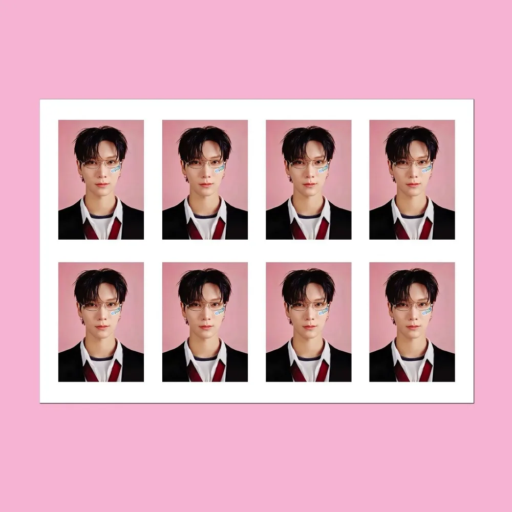 8Pcs Kpop Boys Idol WAY 1-Inch ID Photo Ablum Give Me That High Quality Same Model Surrounding Character Photo Wallet Card Gifts