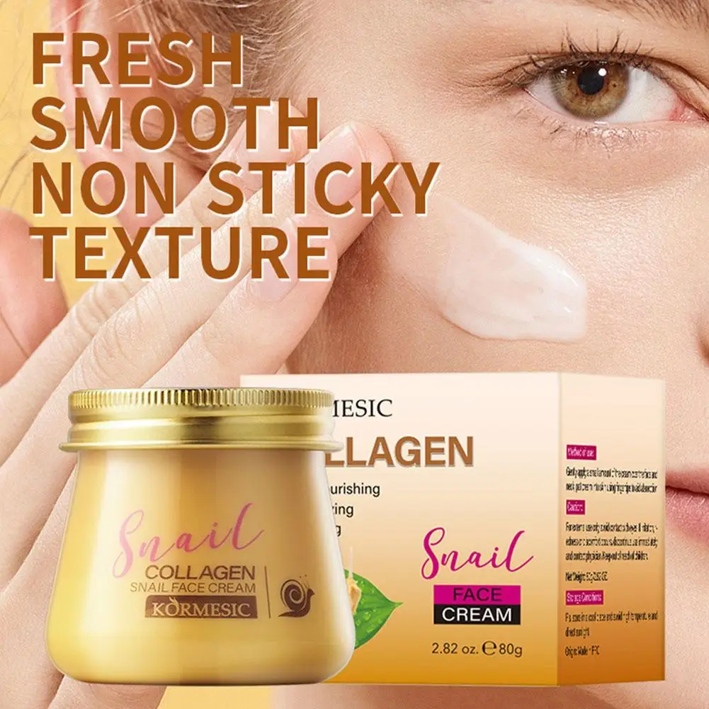 Snail Cream Moisturizing Anti Wrinkle Rejuvenating Repair Face Damaged Skin Care Smooth Bright Whitening 80/160/240/400g