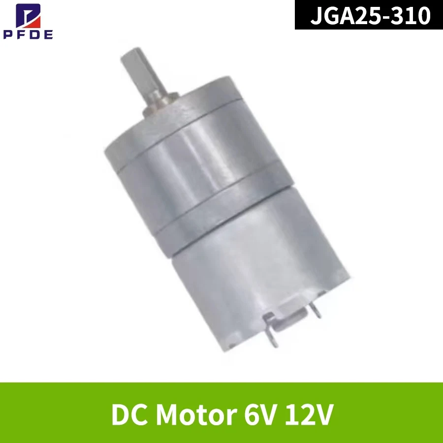JGA25-310 Miniature Geared Motor DC Motor 6V 12V Electric gear Motor High Torque 8/10/17/23/39/50/18180/77/130/170/280/1360 rpm