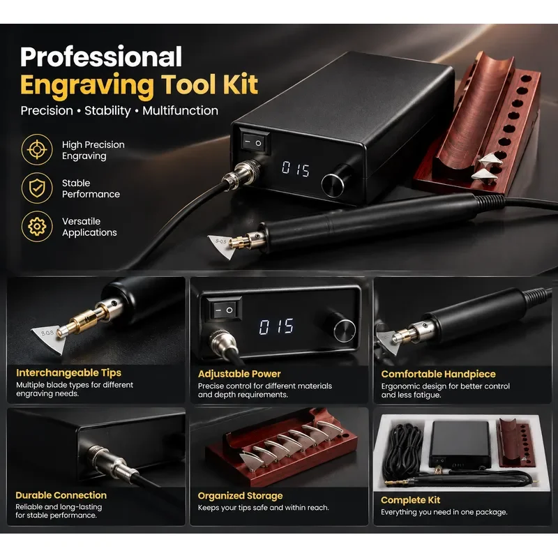 Electric Leather Creasing Machine Digital Temperature Control Edge Folding Tool 7pcs Heads Budget Friendly DIY Craft