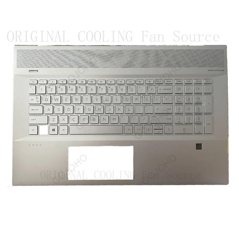 R+  New For HP ENVY 17M-CE 17-CE Palmrest with Backlit Keyboard Silver L57592-001