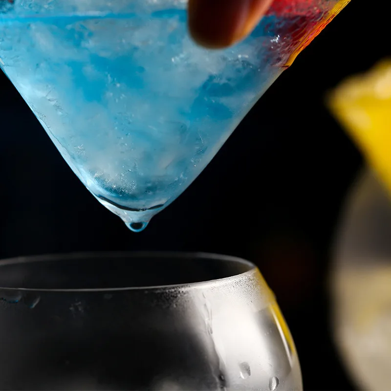 Martini Molecular Cocktail Cup Triangle With Base Beverage Glasses Creative Glass Ball Cup Party Drinking Ware Bar Accessories
