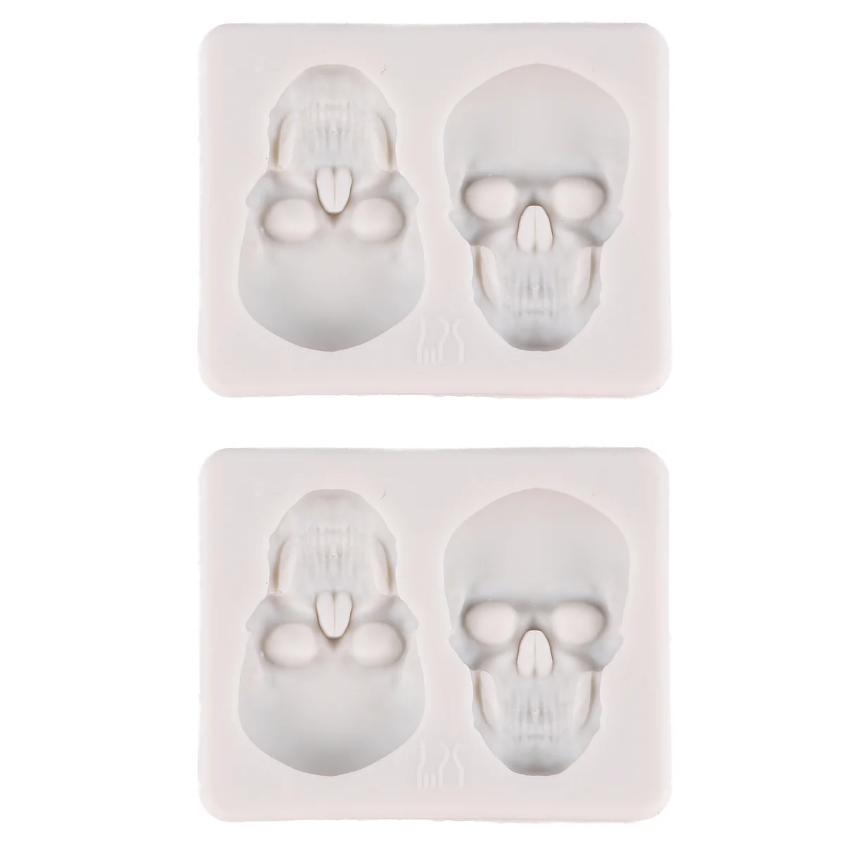 

2Pcs Halloween Skull Silicone Mold for Baking Cake Fondant Dessert Making Candy Chocolate Mold DIY Tool Skull Baking Mould