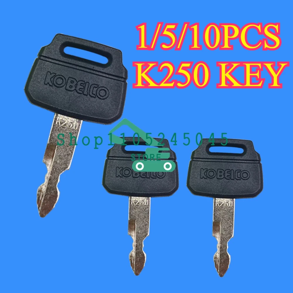 Hot Sale 1/5/10PCS OEM Logo K250 Fit Case New Holland for Heavy Equipment Key for Kobelco Excavator High Quality