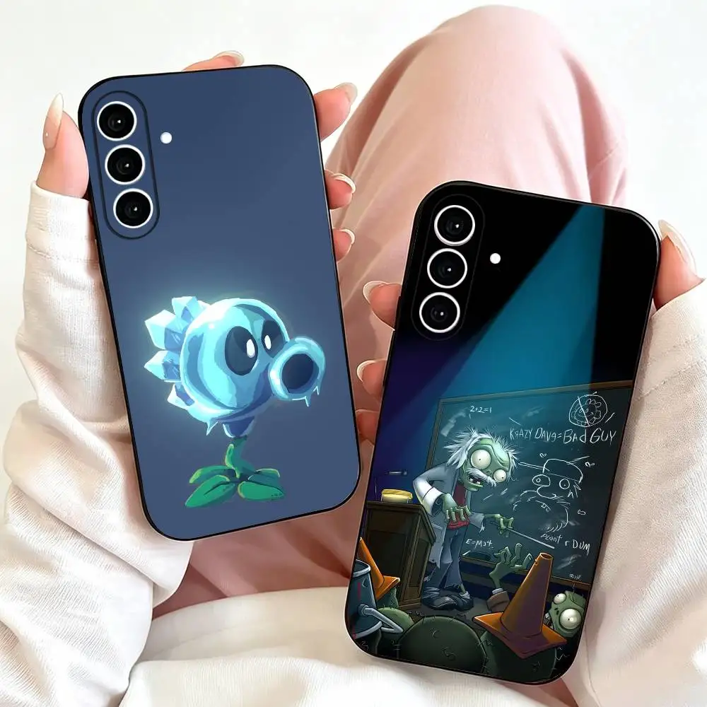 P-Plants vs zombies Game  Phone Case For Samsung Galaxy A73,A72,A71,A70,A53,A52,A51,Soft Silicone Black Cover