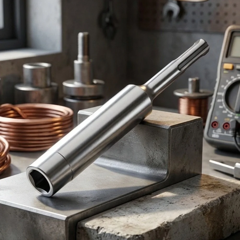 For SDS-Plus Ground Rod Driving Tool for Electric and Percussion For Hammers Works with M8 for m10 M20 Ground Rods for forged