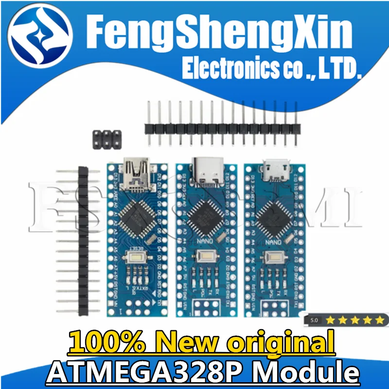 

Mini / Type-C / Micro USB Nano 3.0 With the bootloader compatible Nano controller for arduino CH340 USB driver 16Mhz ATMEGA328P