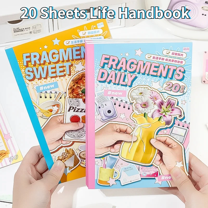 

Mr.Paper 20 Sheets Life Handbook Mechanism Material Book DIY Journal Scrapbook Collage Decorative Craft Supplies