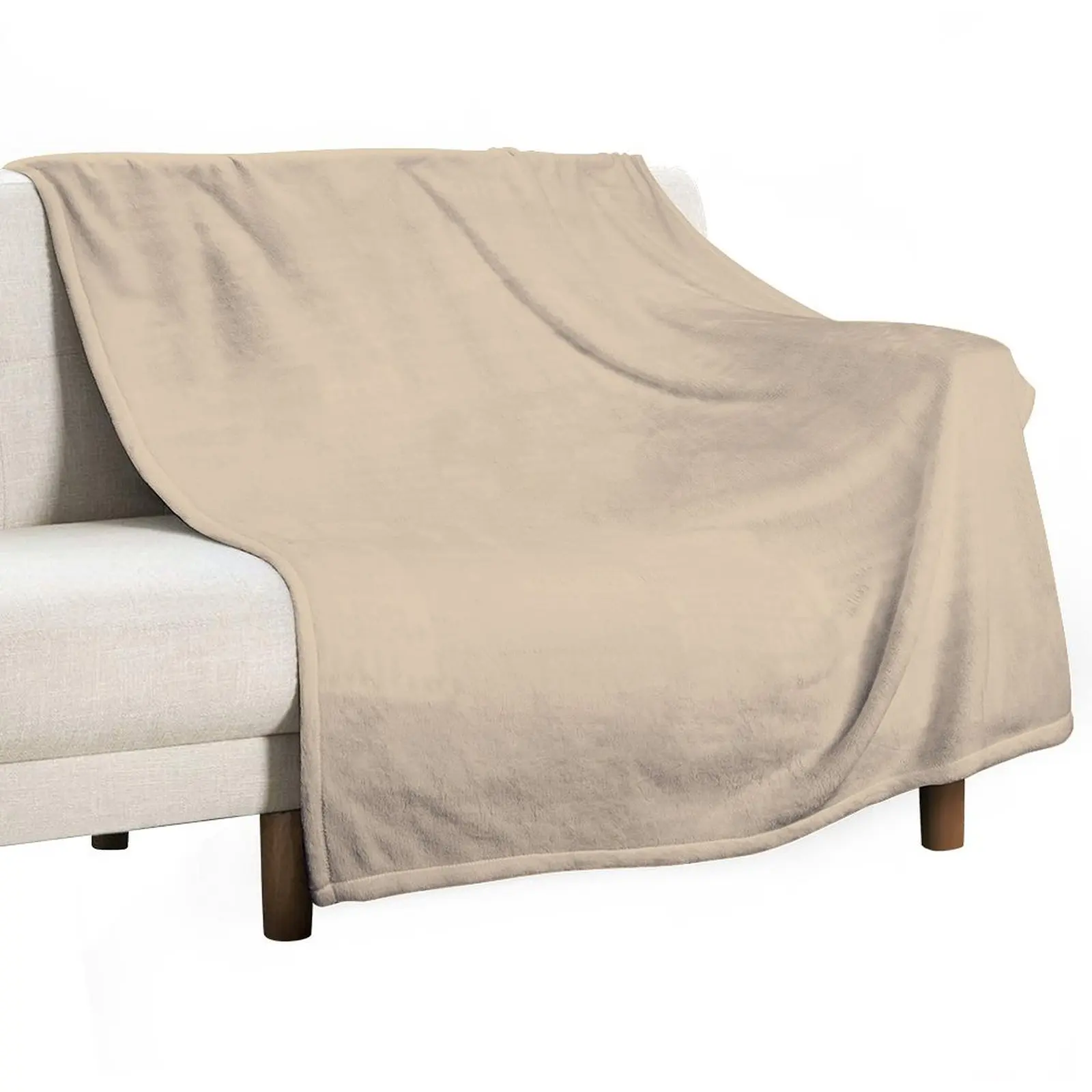 Naturally Neutral Light Beige Solid Color Pairs To Sherwin Williams Believable Buff SW 6120 Throw Blanket Polar Blankets