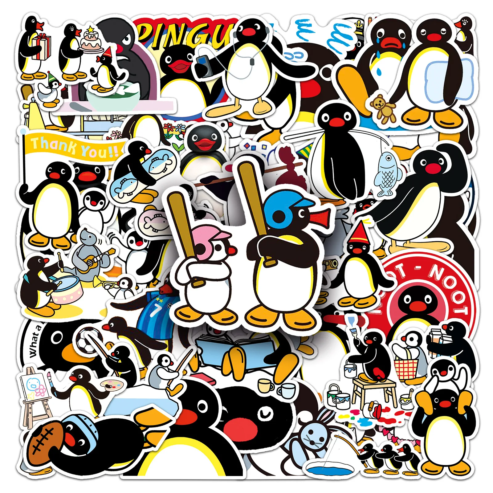 

50Pcs Cute Cartoon Penguin Series Graffiti Stickers Suitable for Laptop Helmets Desktop Decoration DIY Stickers Toys Wholesale