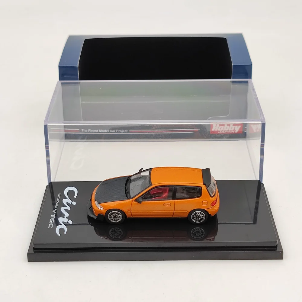 Hobby Japan 1:64 para Civic (EG6) con motor, modelo de pantalla rojo HJ641017GR, juguetes fundidos a presión, regalos de colección de coches