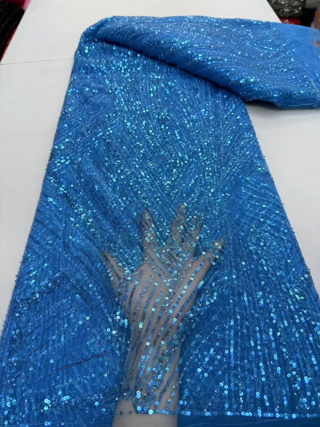 

African Sequins Tulle Lace Fabric 2025 Green High Quality Nigerian French Butterfly Mesh Lace Party Prom Sewing 5 Yards/Lot