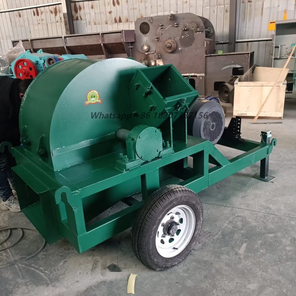 Efficient Electric Wood Chipper 380V 75000W Garden Shredder Machine Motor 5T/h Capacity Tree Branches Wood Waste