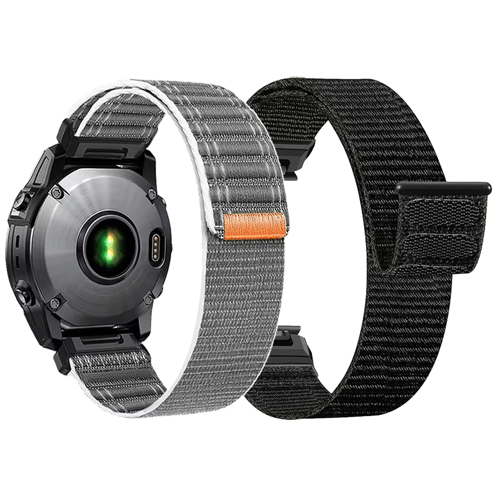 26mm 22mm Nylon Strap For Garmin Fenix 8 Pro 51mm AMOLED/MicroLED Fenix8 47mm 7 7X Pro Solar 6 6X QuickFit Watch Band Bracelet