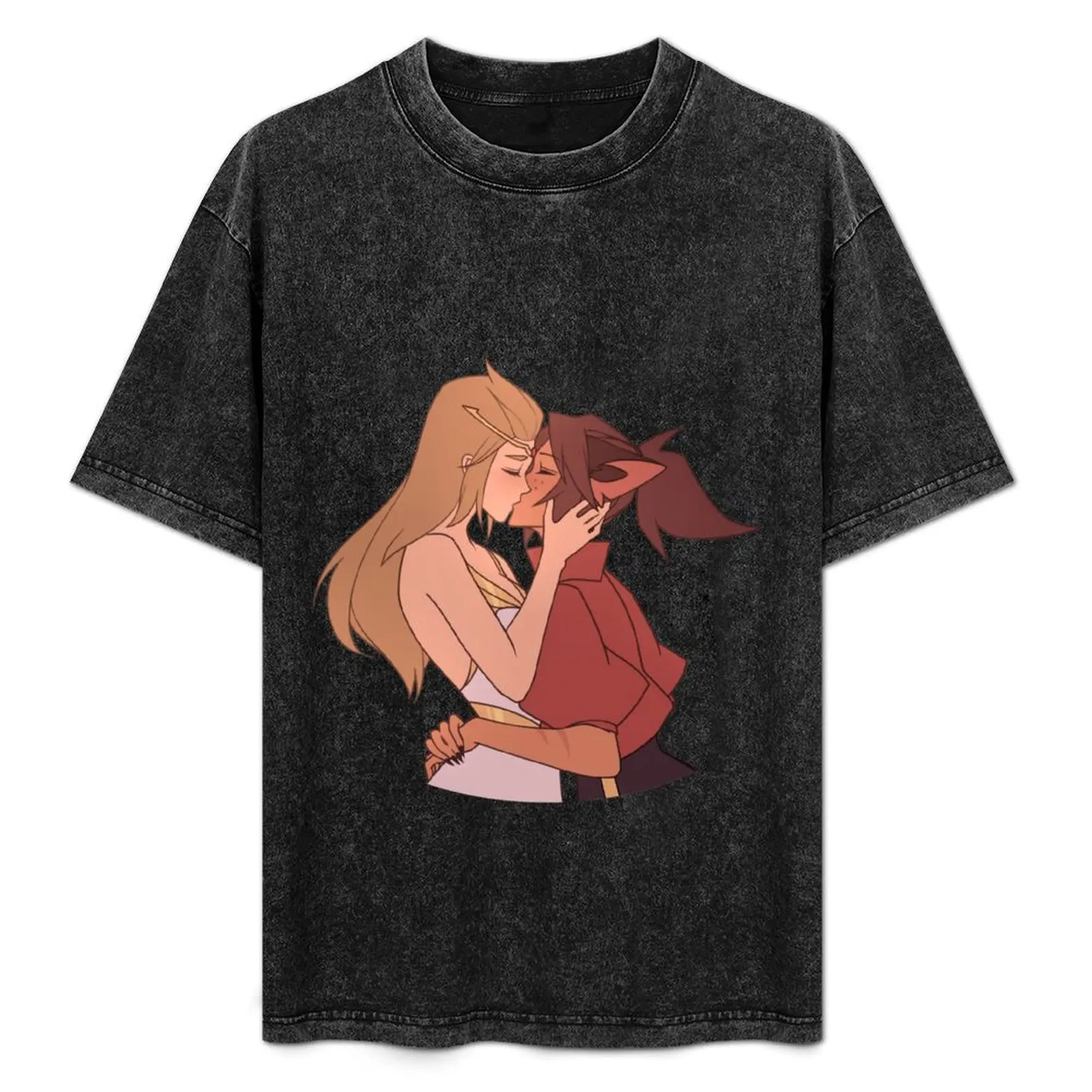 Camiseta casual masculina Shera Catra e Adora in Etheria, camiseta casual para homens
