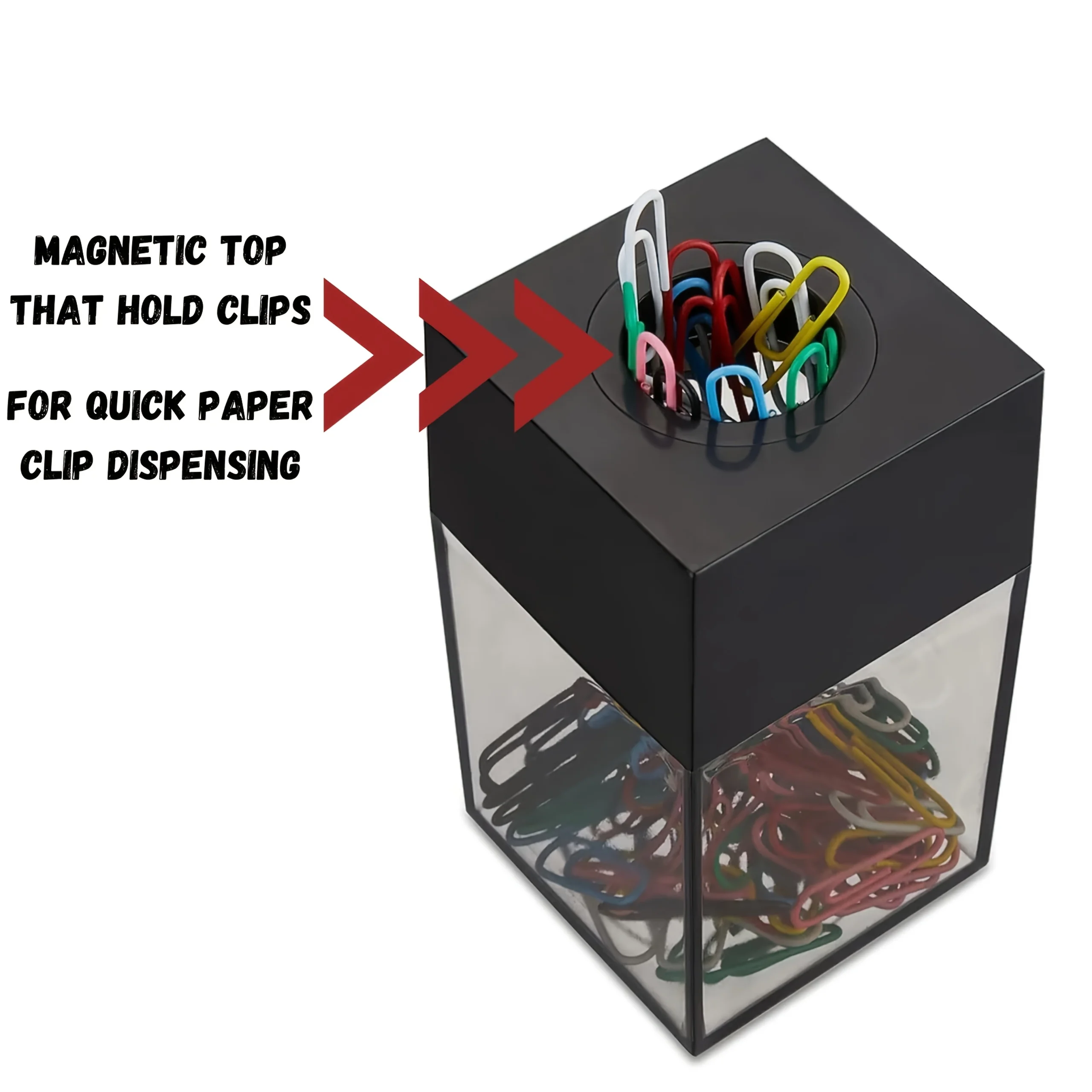 

Переносной ящик для хранения скрепок, магнитный диспенсер для скрепок, настольный органайзер, держатель, большая вместительная коробка для хранения, поставка Staioneries