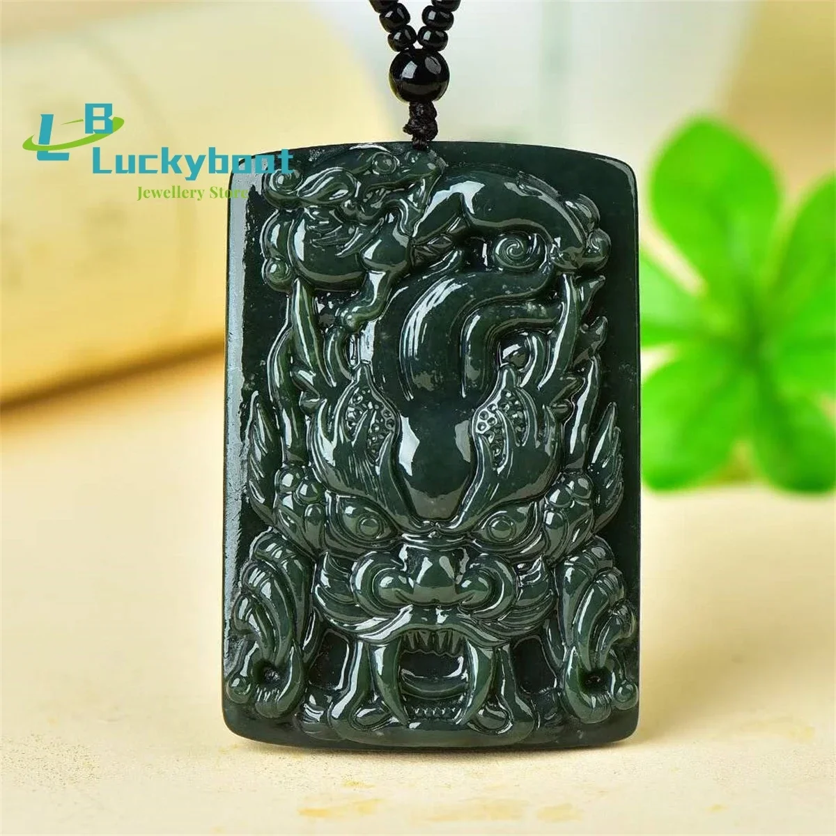 

Натуральный брендовый кулон Hetian Qingyu Jixianglong, простой и персонализированный, изысканный, модный, универсальный для мужчин и женщин