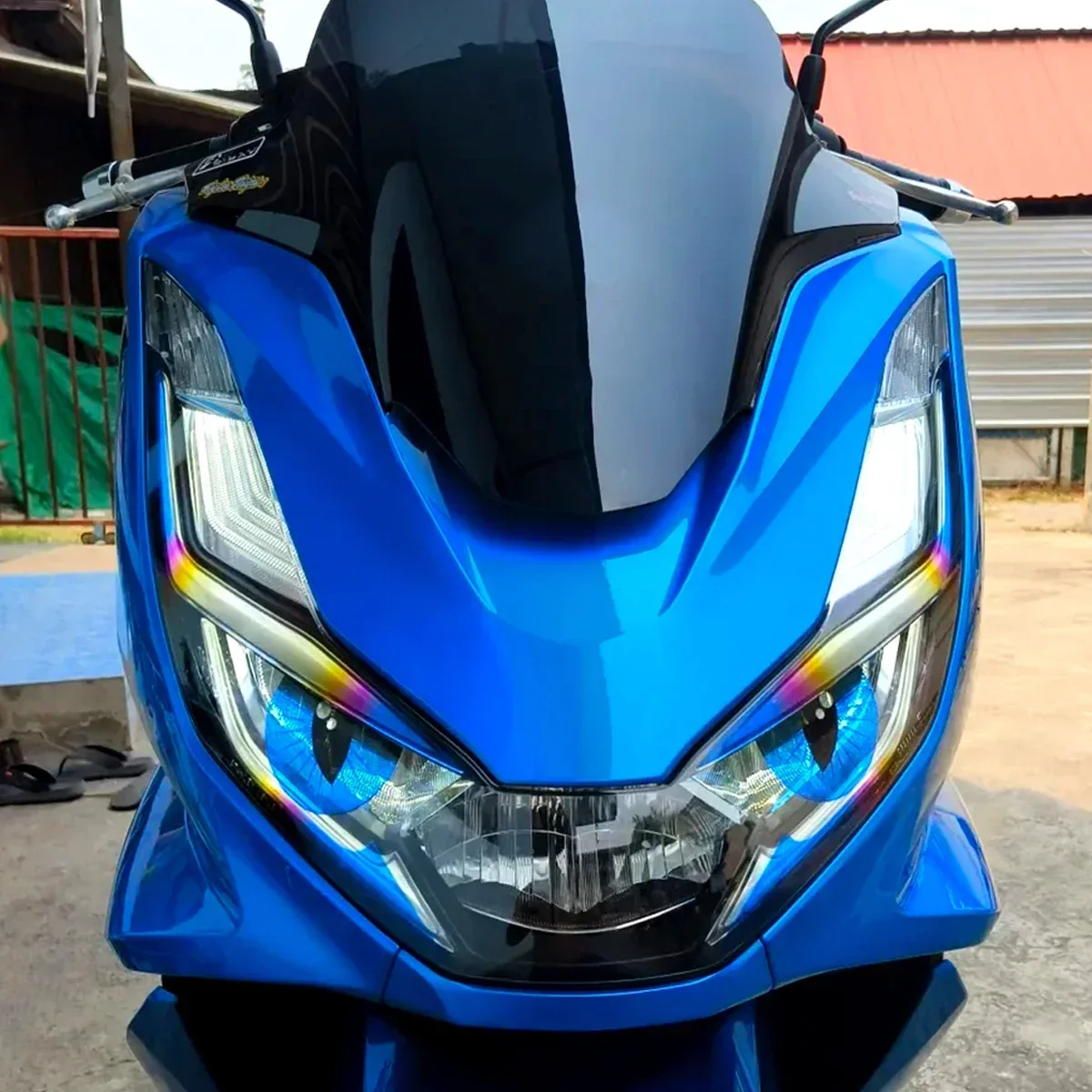 For Honda 2021-2023 PCX160 PCX 160 Motorcycle Headlight Stickers Moto Eyes Tint Decorative Transparent Accessories Decals