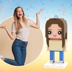 Custom Brick Figures Personalized Full Body Small Particle Photo Building Blocks Set,Christmas Day Birthday Gifts