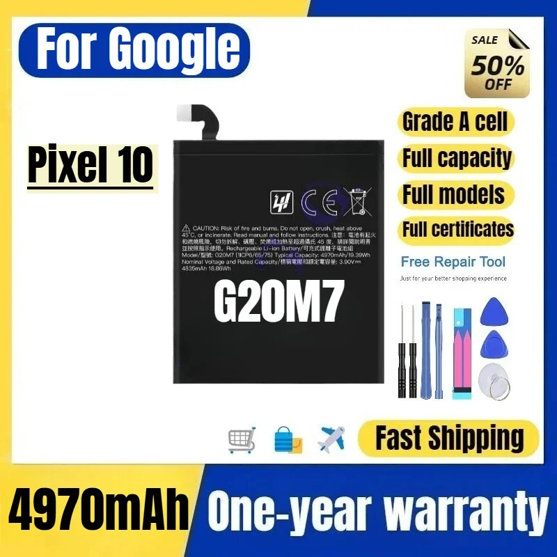 G20M7 for Google Pixel 10 Phone Battery 0 Cycle High Quality High Capacity Battery Replacement Bateria Grade A Cell with Tools