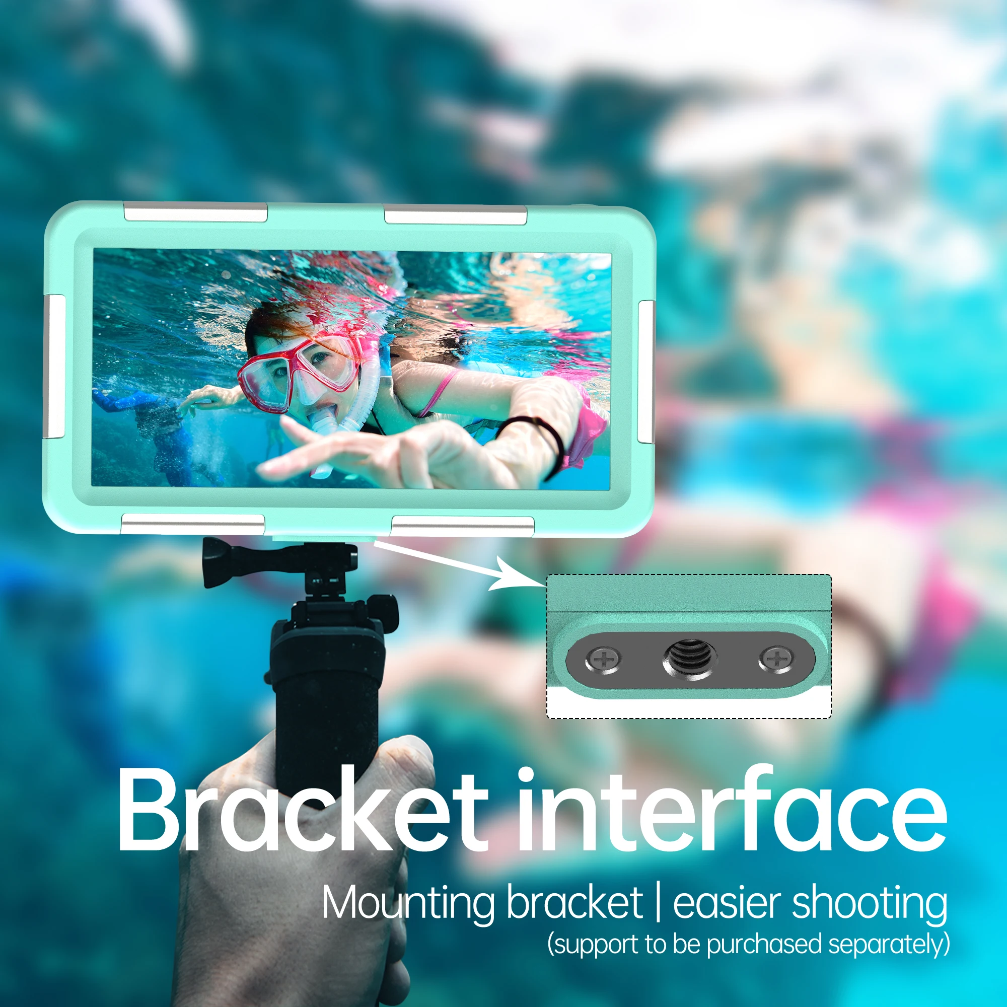 Shellbox Neu Verbesserte Mehrfarbige IP68-Standard 15M/50ft Tauch-/Schwimm-Fotografie Professionelle Wasserdichte Handyhülle – Detail 5
