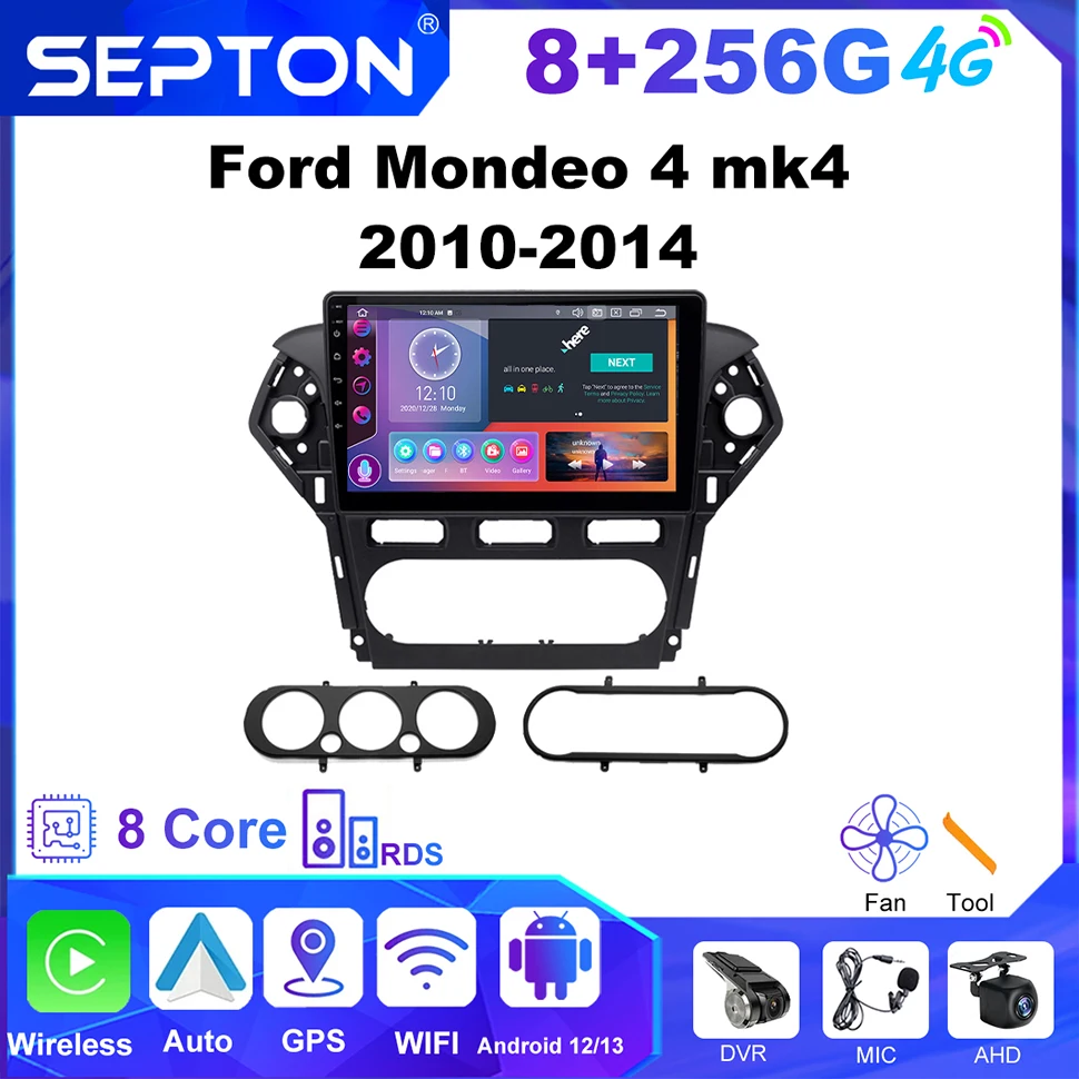 

SEPTON Android 2 Din Auto Car Radio for Ford Mondeo 4 mk4 2010-2014 Multimedia Player Navi GPS Carplay 4G 8+256G 8core Autoradio