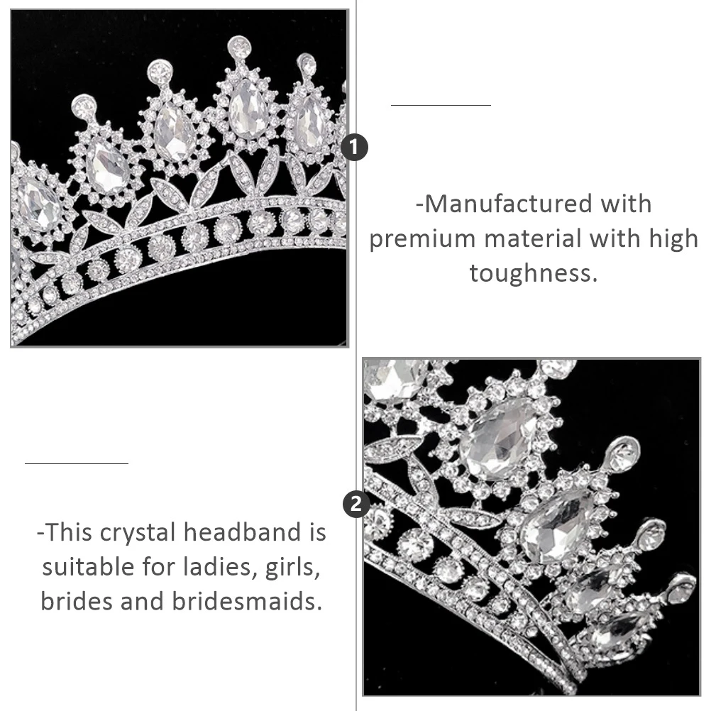 

Bridal Crown Headband Charming Hair Jewelry Charming Hair Jewelry Rhinestone Decoration Alloy Bride Bridesmaid Wedding