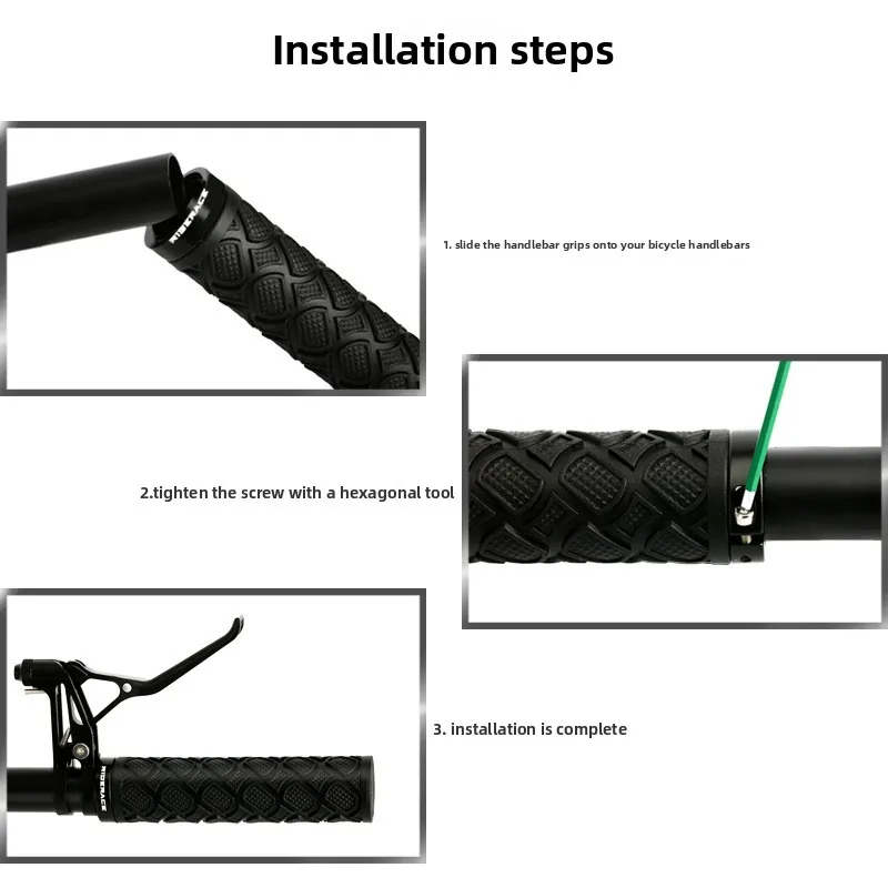 Puños goma antideslizantes para manillar bici MTB absorción impactos - imagen 3