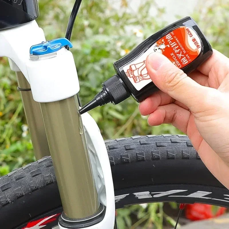 Amortiguador de horquilla delantera para bicicleta de montaña, aceite de silicona para amortiguador delantero y trasero, mantenimiento de aceite lubricante, 60ML