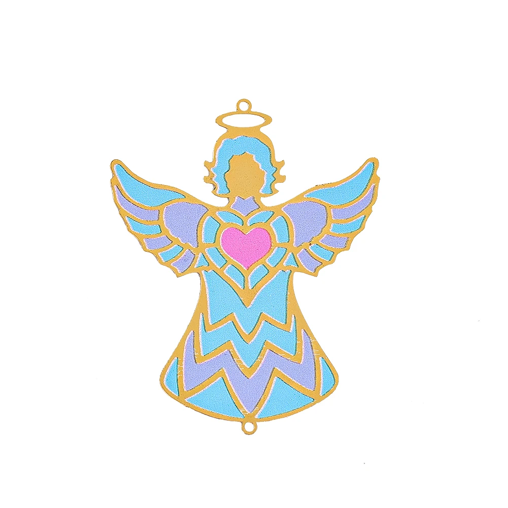 1PC Brass Filigree Pendant Drop Oil DIY Suncatcher Crystal Parts Rainbow Hanging Decoration Craft Embellishments Jewelry Making