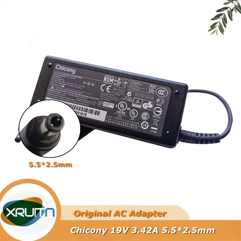 Chicony A12-065N2A A18-065N3A Laptop Adapter 19V 3.42A 65W Charger For GETAC F110 For MSI MODERN 14 A10M-682CA For HASEE K500B