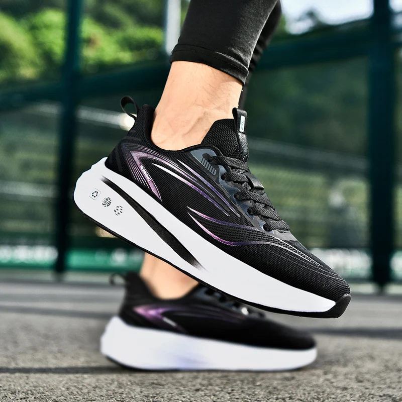 Спортивная обувь унисекс, повседневная новая четырехсезонная легкая модная удобная уличная толстая подошва, противоскользящие износостойкие повседневные кроссовки