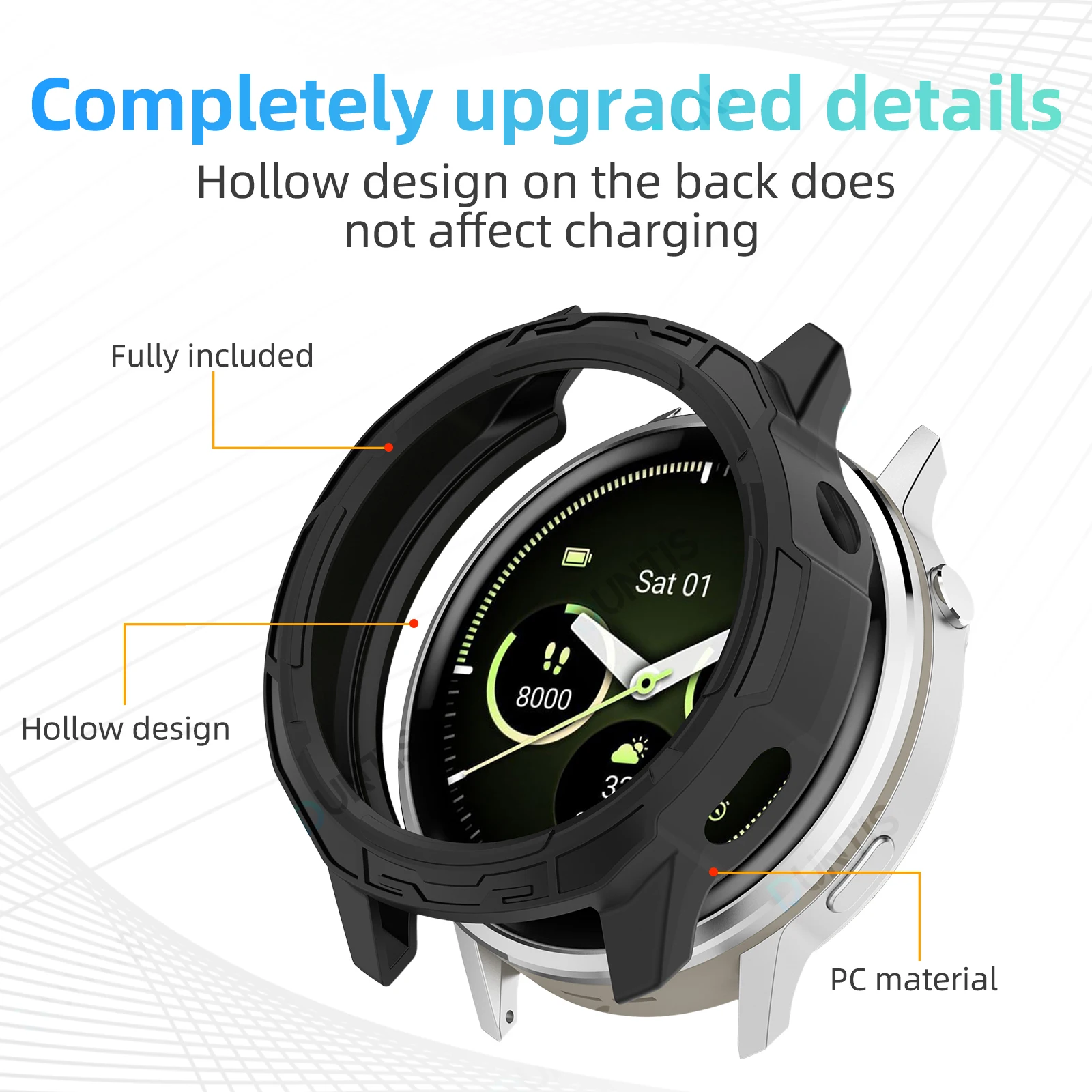 غطاء حماية لساعة Garmin Venu 4 41 ملم / 45 ملم مقاوم للصدمات من السيليكون الناعم المقاوم للكسر #6