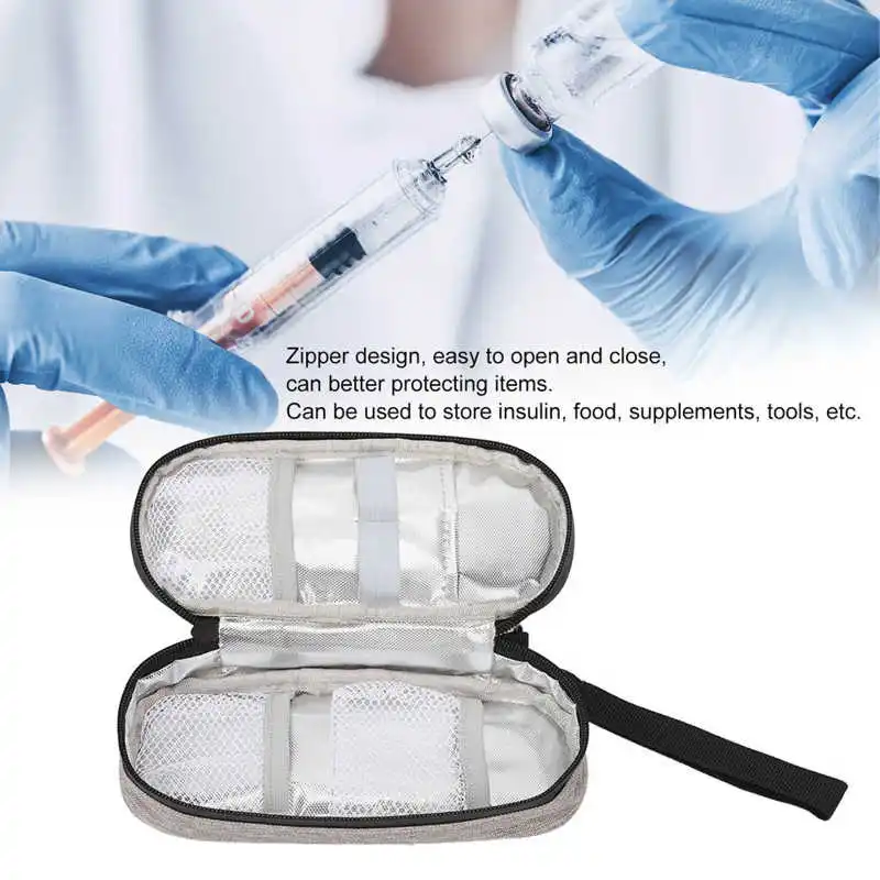 

3PC Medicla Insulin Cooling Storage Pouch Cooler Splitter Insulin Case Container Thermal Insulated Cooling Bag Diabetic Supplies