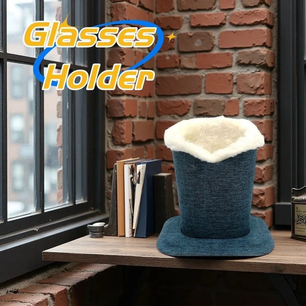 New Linen Glasses Box Anti-Scratch Protective Glasses Case Lined Soft Lining Desk Organizer Travel