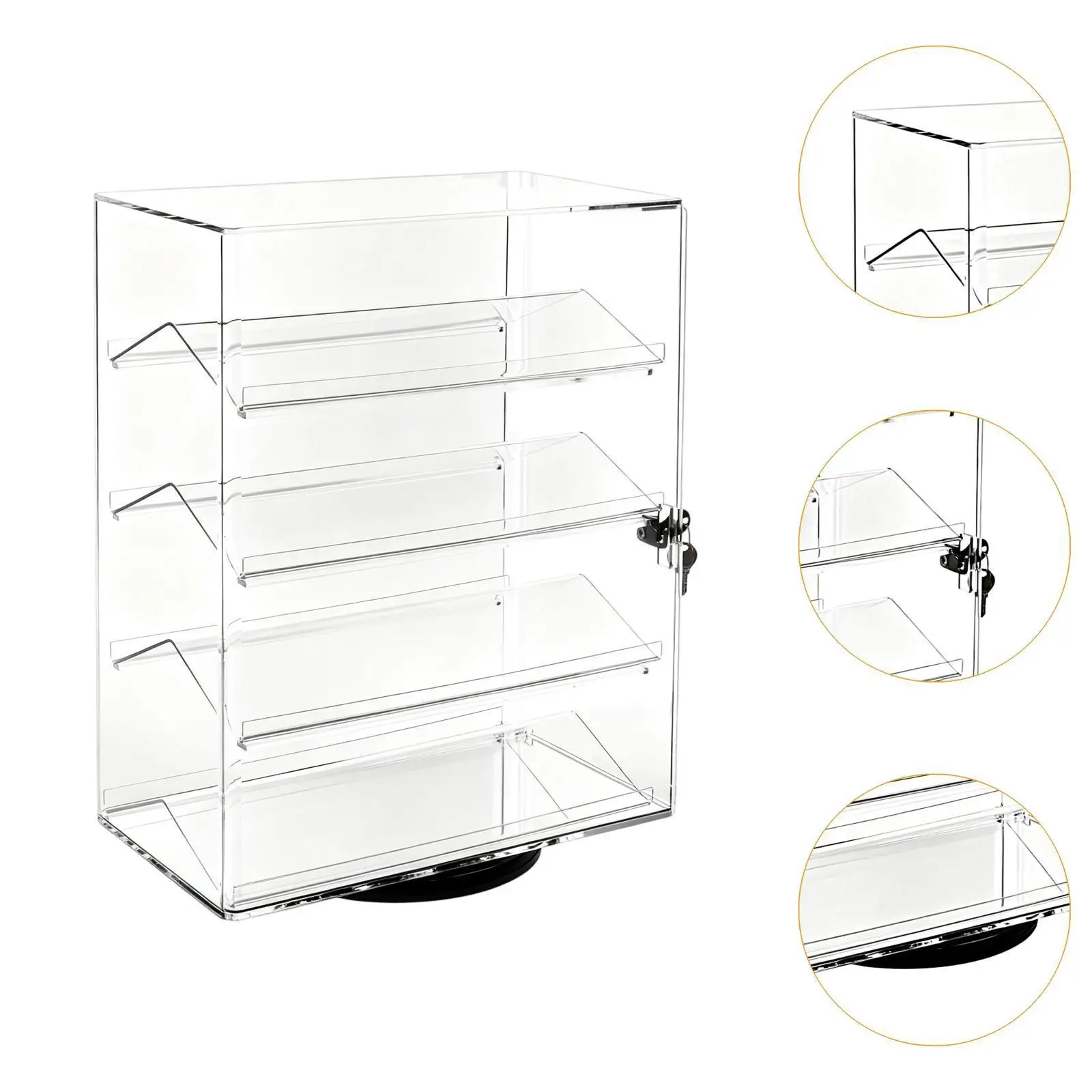 Acrylic Rotating Eyewear Display Stand Premium Large Capacity Eye Glasses Holder Eyewear Rack for Jewelry Store Window Displays