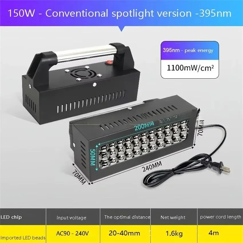 Automotive UV Curing Lamp, Car Sheet Metal Repair Ultraviolet Dryer for Auto Paint Baking & Refinishing Work