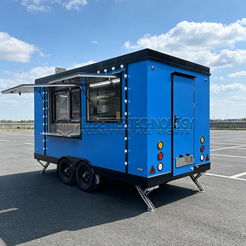 Allbetter Remolque de Comida Personalizado con Equipamiento de Cocina Completo: Pizza, Hamburguesas, Helados, Máquina de Café, Estación de Hot Dogs