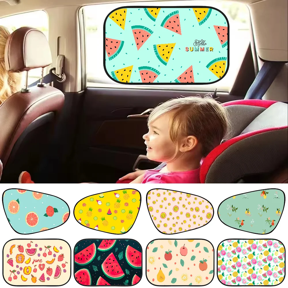 

Fruits Car Sun Shade UV Protection Electrostatic Adsorption Car Window Sunshade For Kids Universal Auto Curtain