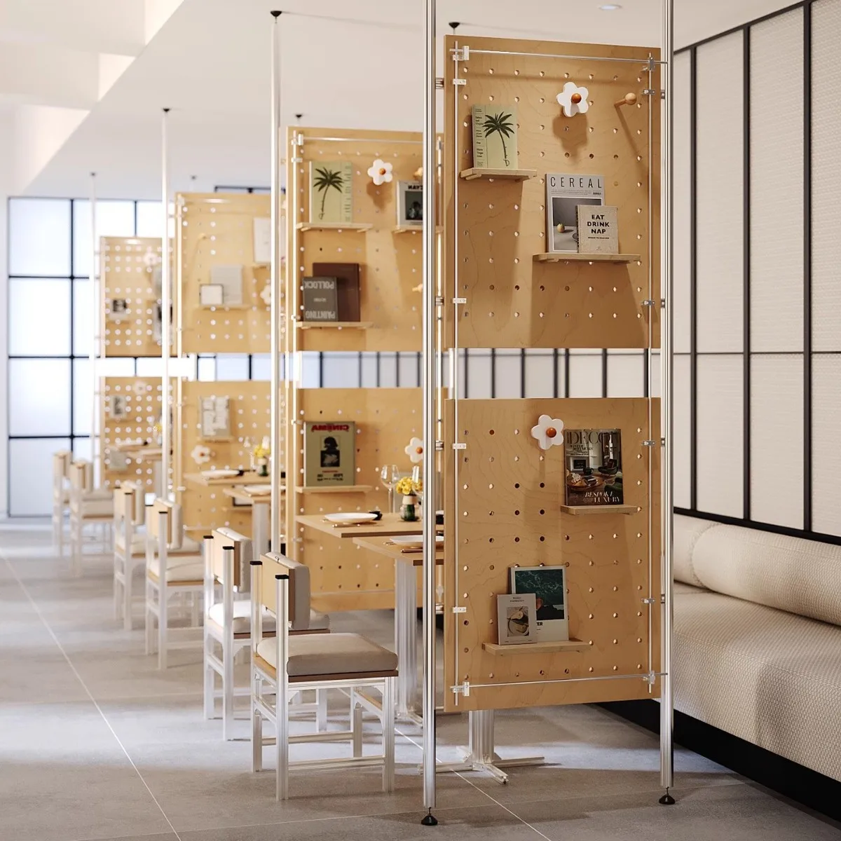 Aluminum profile is upright without punching holes, hole panels, screen partitions, decorative shelves, display racks
