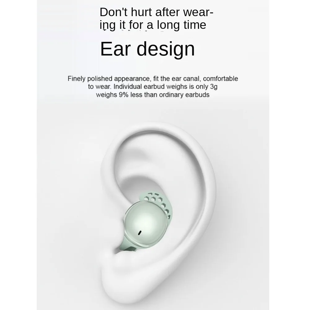 Mini Design Sleep Earbuds LED Power Display Bluetooth 5.3 Noise Blocking Earbuds Comfortable Touch Control Sleep Headset