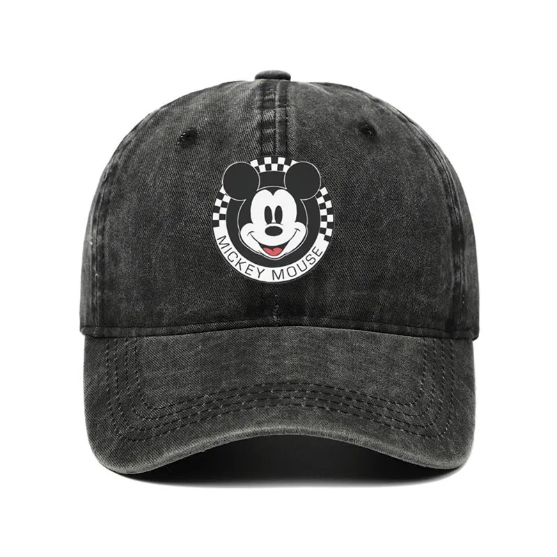 Unisex Vintage Washed Mickey Minnie Print Baseball Cap for M