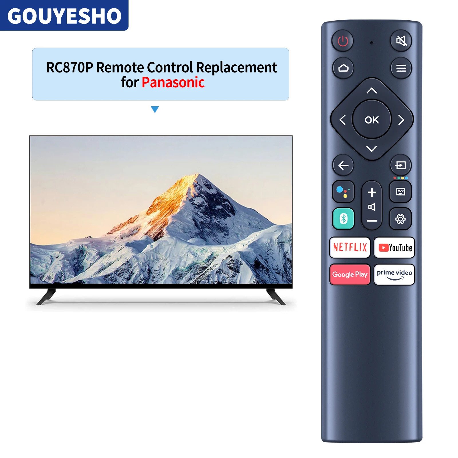 New Bluetooth Voice for Panasonic RC870P Remote Control GS06B87W21-PA04XS 06-B87821-PAO54S