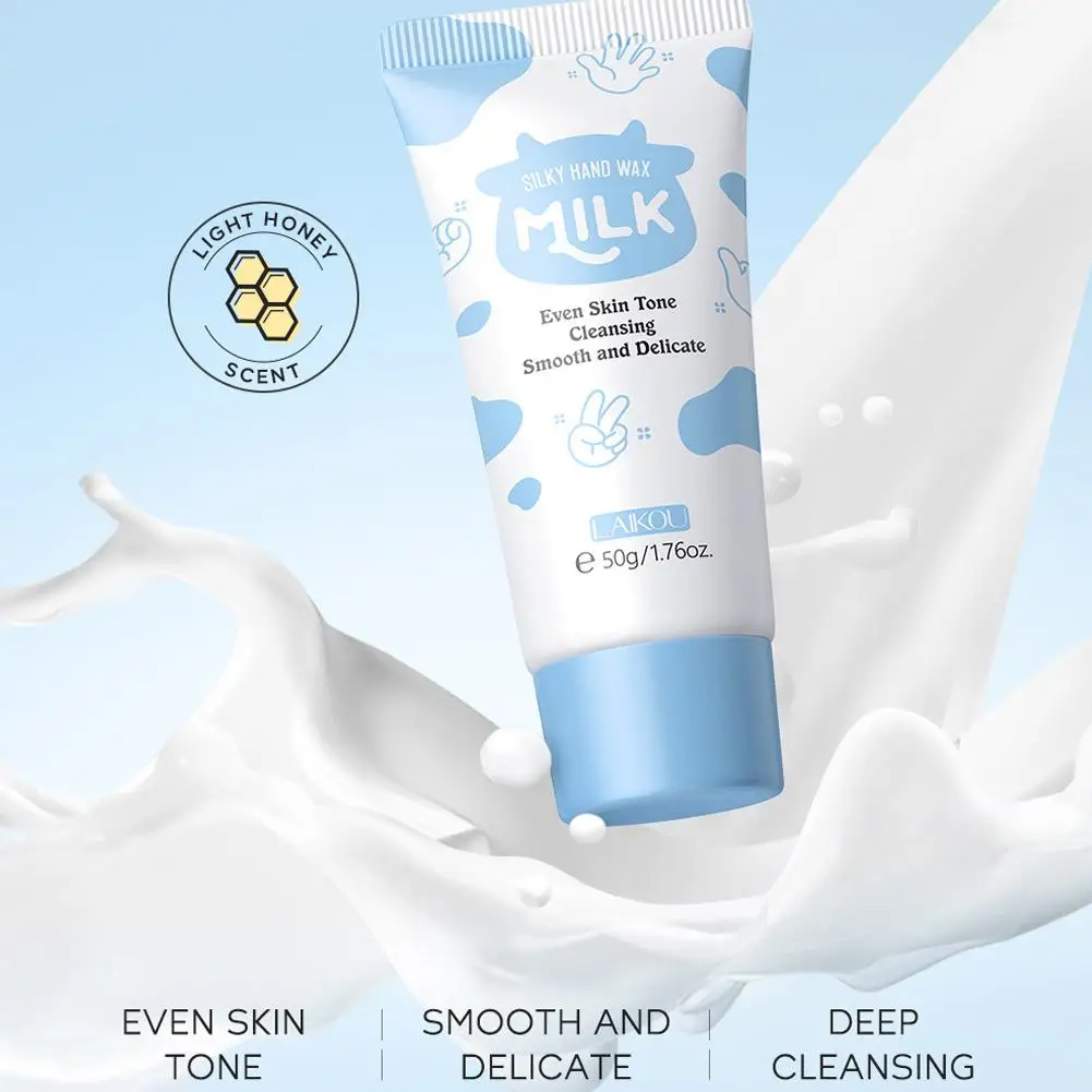 Milk  Hand Mask Moisturizing Lock Water Wax Film Brightening Exfoliate Callus Reduce Delay Hand Skin Aging Skin Care 50g