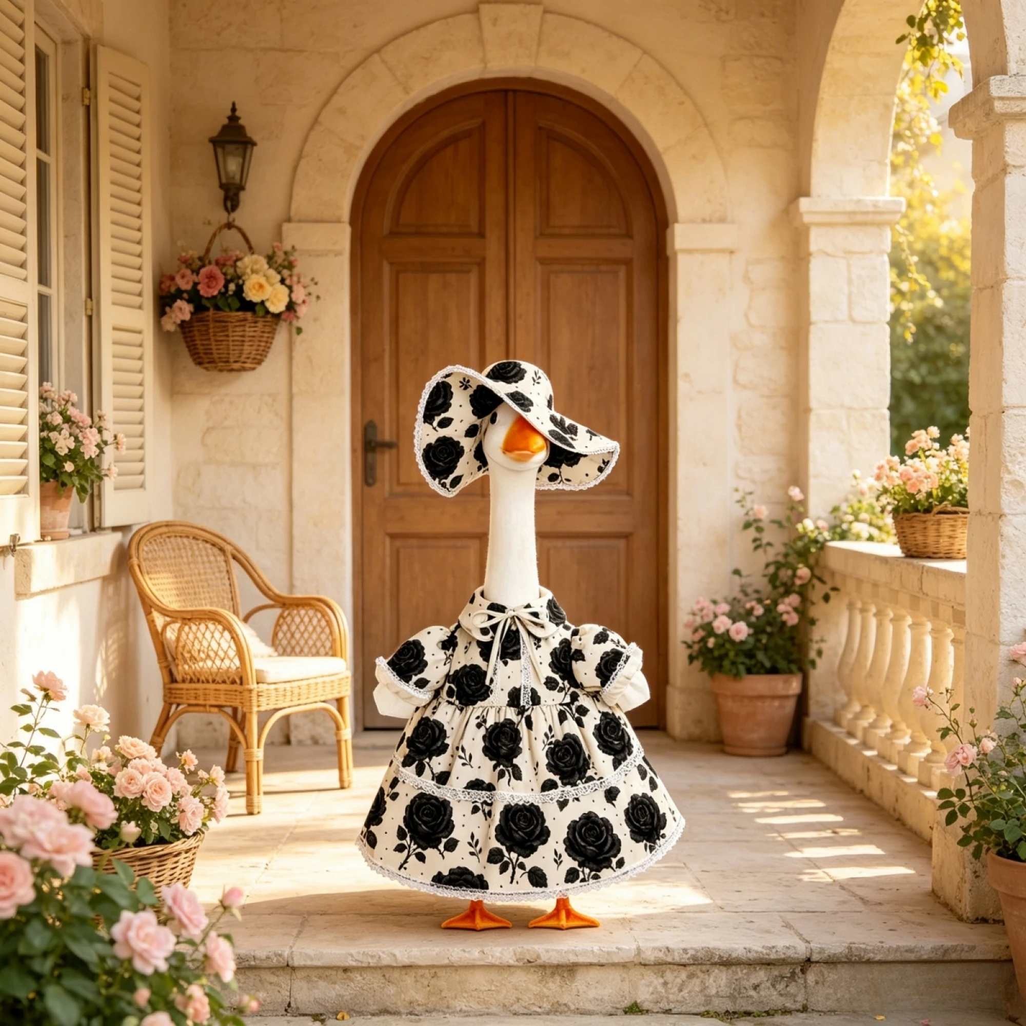 Dress-With Outfit Outfit Black Rose Halloween Outfit Black Rose Halloween Black Porch-Goose Dress-With Outfit - view 5